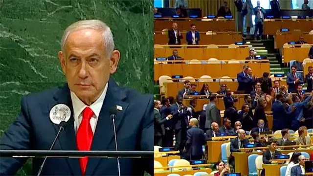 Ribuan Warga New York dan Diplomat Dunia Tolak Netanyahu saat Berpidato di PBB