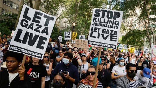 Ribuan Demonstran di New York Serukan Tangkap Netanyahu: Memalukan!