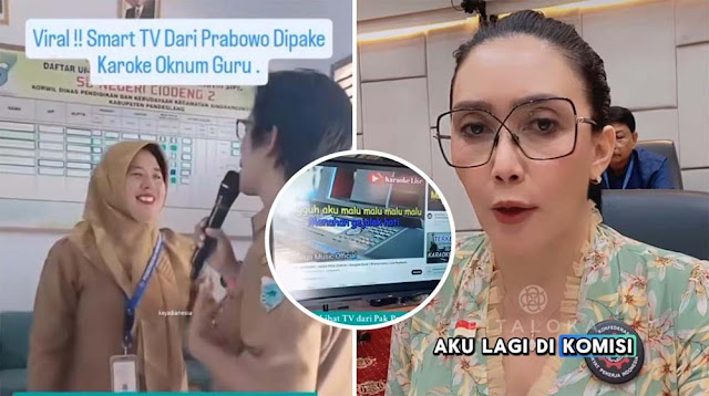 Viral Rieke Diah Pitaloka Geram Smart TV dari Prabowo Dipakai Karaoke Guru di Sekolah!