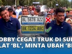 Menantu Jokowi Razia Plat Kendaraan Aceh Yang Melintas Sumut, Bikin Suasana Makin Panas!