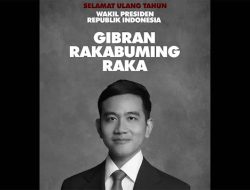 Prabowo Ucapkan Selamat Ulang Tahun ke Gibran, Netizen Soroti Latar Hitam Putih Berpadu Merah