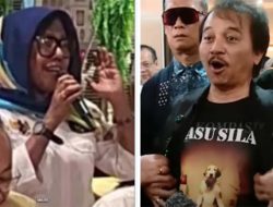 Aksi Roy Suryo Buka Kancing, Pamer Baju Asusila Gambar Wajah Anjing Tanggapi Demo Pendukung Jokowi