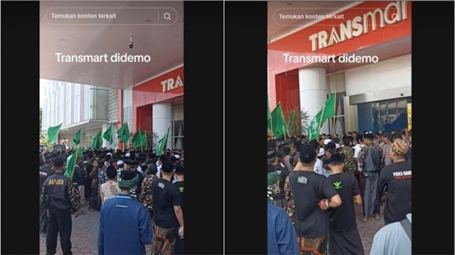 Ratusan Santri Demo Transmart Jember, Ternyata Salah Sasaran Protes Konten Trans7