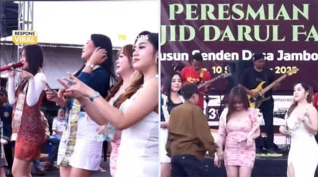 Dangdutan dan Biduan Seksi di Acara Peresmian Masjid Temanggung Bikin Heboh!