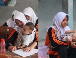 Derita Siswi SMP: Jualan dan Gendong Adik Down Syndrome Demi Sekolah, Netizen Terharu!