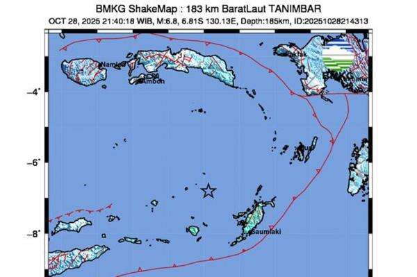Gempa M 6,8 Guncang Tanimbar Maluku, Terasa hingga Papua: Ini Data dan Imbauan BMKG