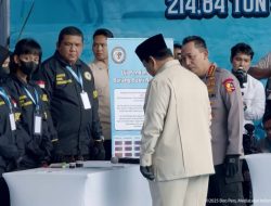 Prabowo Pimpin Langsung Pemusnahan 214 Ton Narkoba Senilai Rp29 Triliun, Kehadirannya Bikin Polri Terkejut