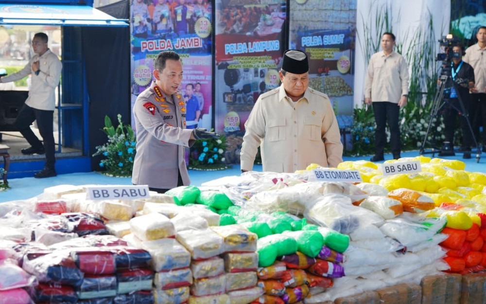 Presiden Prabowo Pimpin Langsung Pemusnahan Narkoba Rp29,37 Triliun, Kapolri: Luar Ekspektasi!