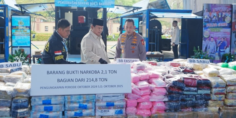 Gibran Absen di Pemusnahan Narkoba 214 Ton, Warganet Heboh & Bertanya-Tanya