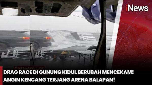 Balap Mobil di Gunungkidul Porak-Poranda Diterjang Angin Kencang, Event Dihentikan