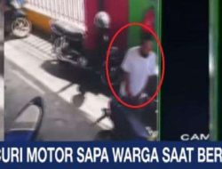 Maling Motor di SDN Lebak Terekam CCTV, Pelaku Berani Salam Guru Sebelum Beraksi