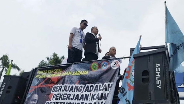 Dasco Orasi di Pabrik Michelin, Desak Hentikan PHK Massal Buruh