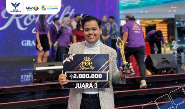 Rahadi Algamar, Mahasiswa MNC University, Raih Juara 3 Pop Royalty Singing Competition 2025