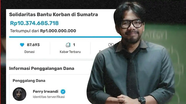 Ferry Irwandi Tanggapi Sindiran DPR Soal Donasi Rp10 M: Udah Santai Saja