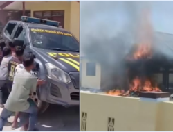 Polsek Muara Batang Gadis Madina Dibakar Massa, Diduga Imbas Pelepasan Bandar Narkoba