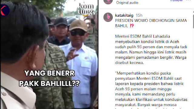 Klaim Pemulihan Listrik Aceh 97% Dibantah: Fakta Lapangan Beda dengan Laporan Menteri ESDM