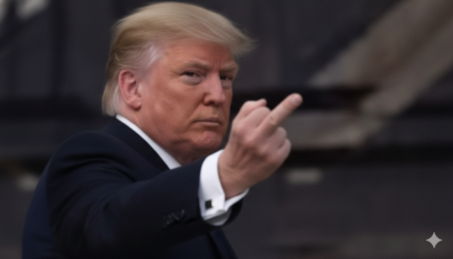 Trump Acungkan Jari Tengah ke Pekerja: Janji Buka Arsip Epstein Terbongkar?