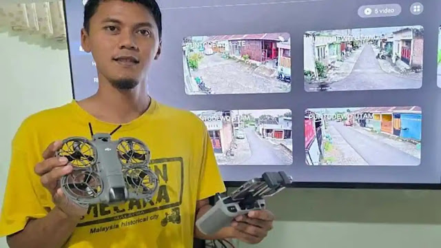Ketua RT Tabung Gaji 7 Tahun untuk Ronda Malam Pakai Drone, Kisah Inspiratif