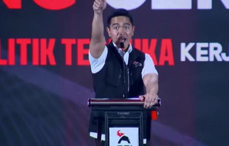 Kaesang Pangarep Menangis di Rakernas PSI, Janji Peras Darah Demi Menang Pemilu 2029