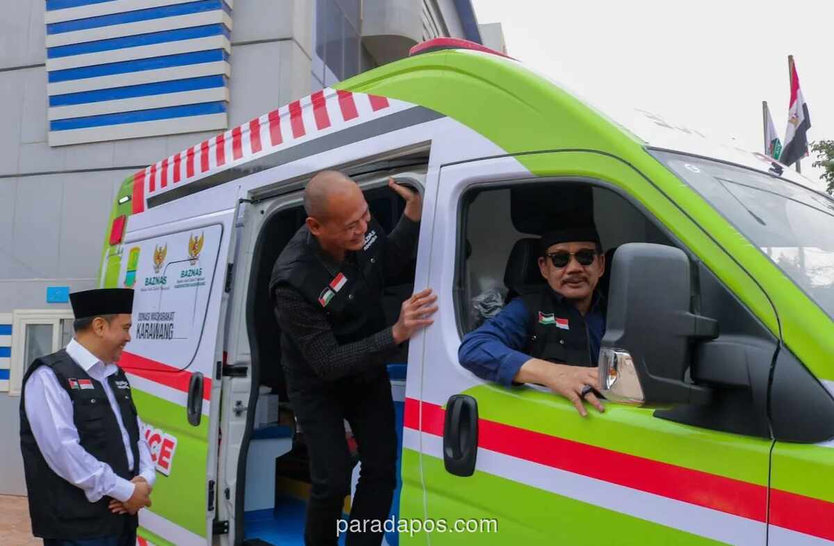 BAZNAS Salurkan Ambulans Rp790 Juta untuk Gaza dari Karawang