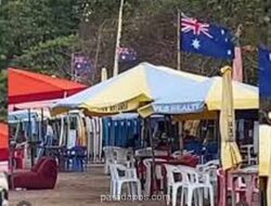 Pemerintah Legian Turunkan Puluhan Bendera Asing di Pantai, Pedagang Diberi Peringatan