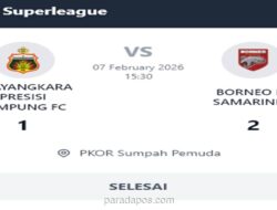 Borneo FC Kembali ke Puncak Klasemen Usai Kalahkan Bhayangkara FC 2-1