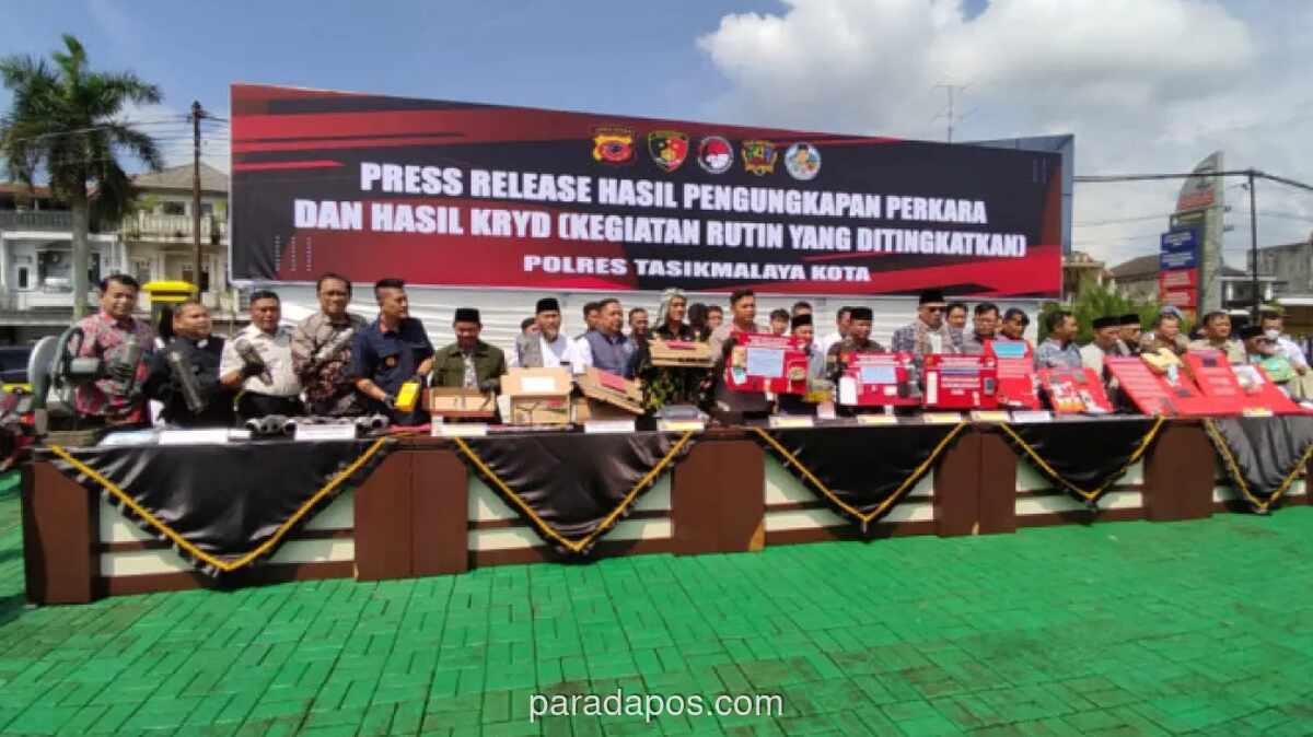 Polres Tasikmalaya Kota Paparkan Capian Awal 2026: 100 Motor Diamankan, 15 Kasus Narkoba Terungkap