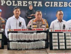 Polresta Cirebon Amankan 16 Tersangka dan Ribuan Pil Obat Keras dalam 12 Kasus Narkoba
