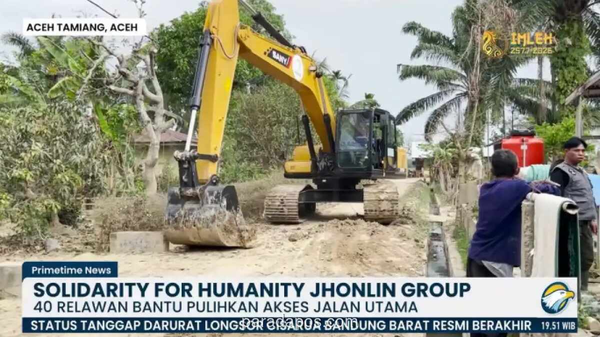 Akses Jalan Utama di Kampung Sekumur, Aceh Tamiang, Akhirnya Terbuka Setelah Terputus Banjir Bandang