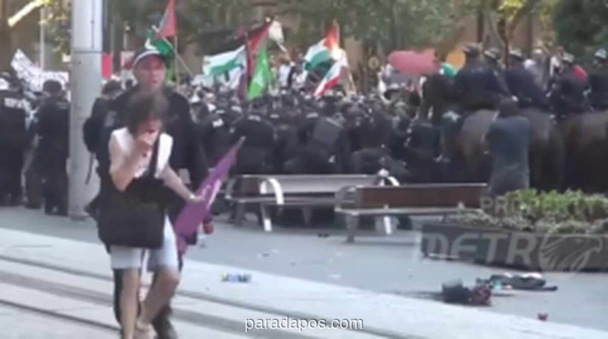 Aksi Pro-Palestina di Sydney Ricuh, Polisi Bubarkan Paksa dengan Semprotan Air Merica