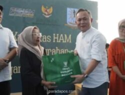 Wamenkumham Silaturahmi dan Beri Santunan ke Keluarga Korban Mei 1998 di Klender