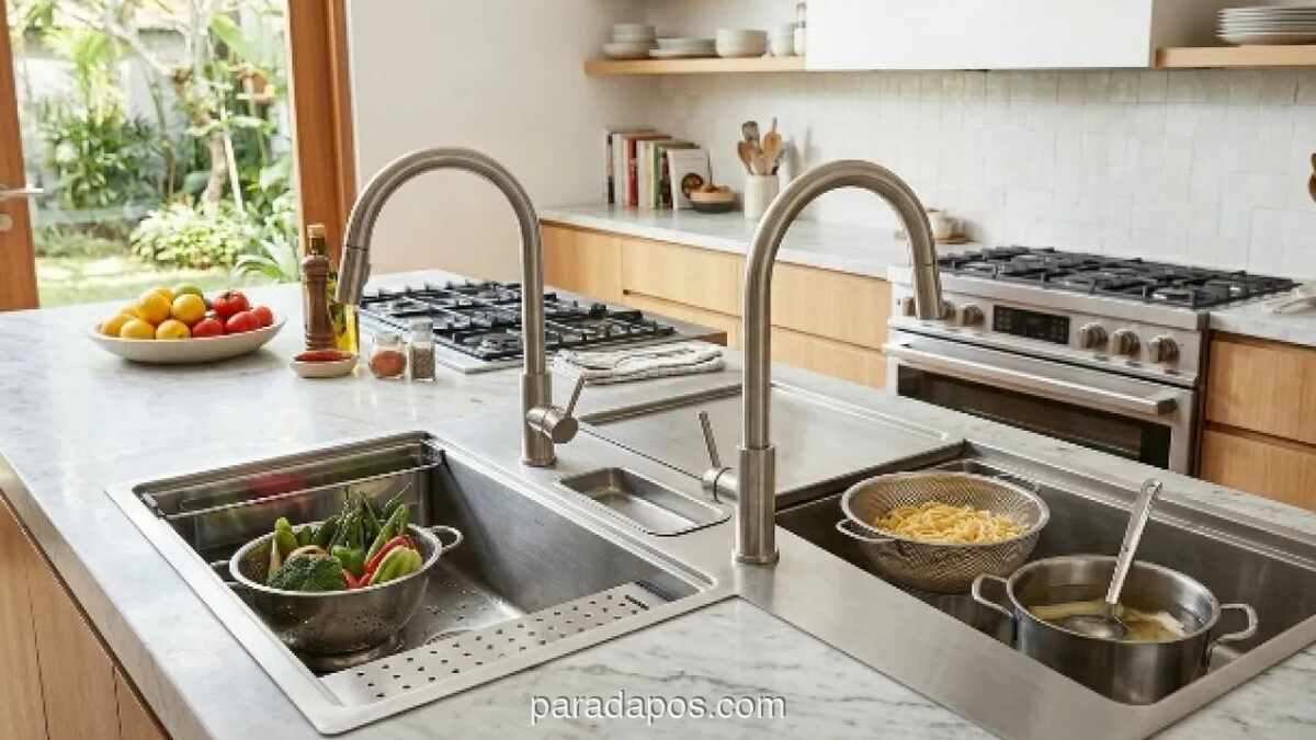 Lima Model Wastafel Dapur Terkini untuk Optimalkan Fungsi dan Ruang