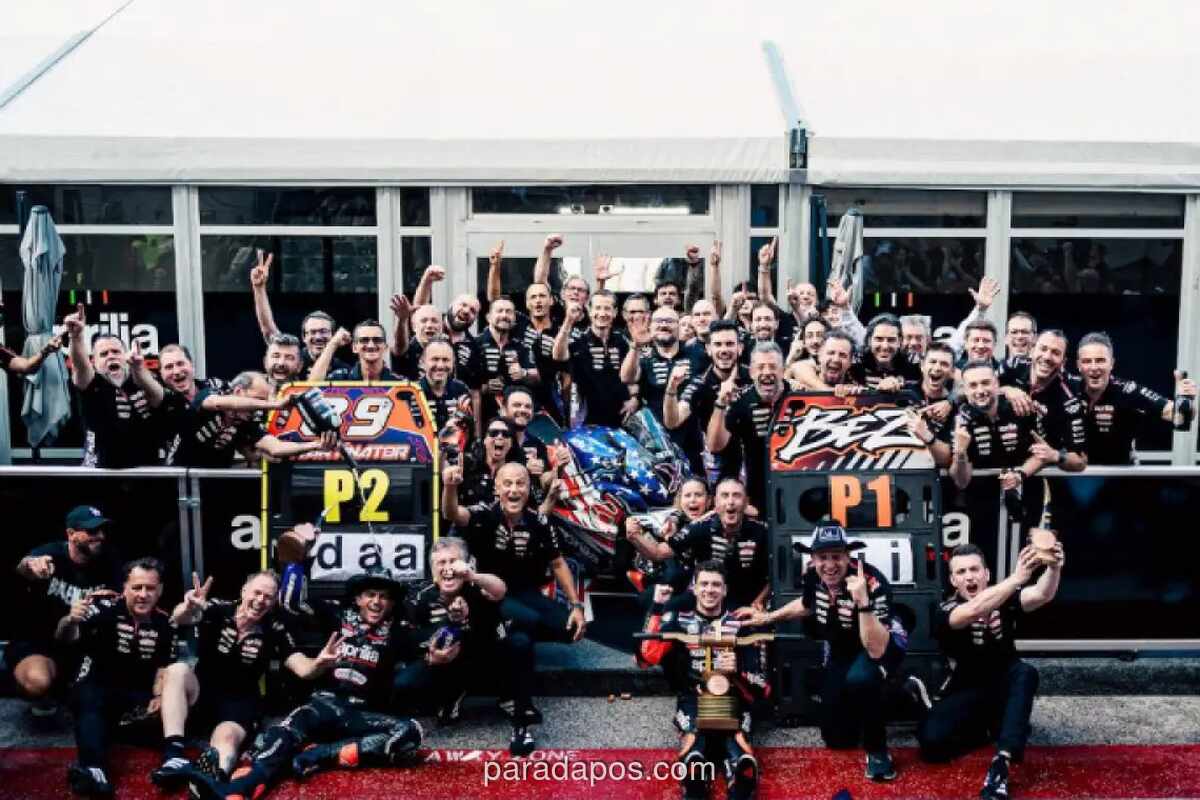 Bezzecchi dan Aprilia Cetak Sejarah dengan Finis 1-2 Beruntun di MotoGP Austin