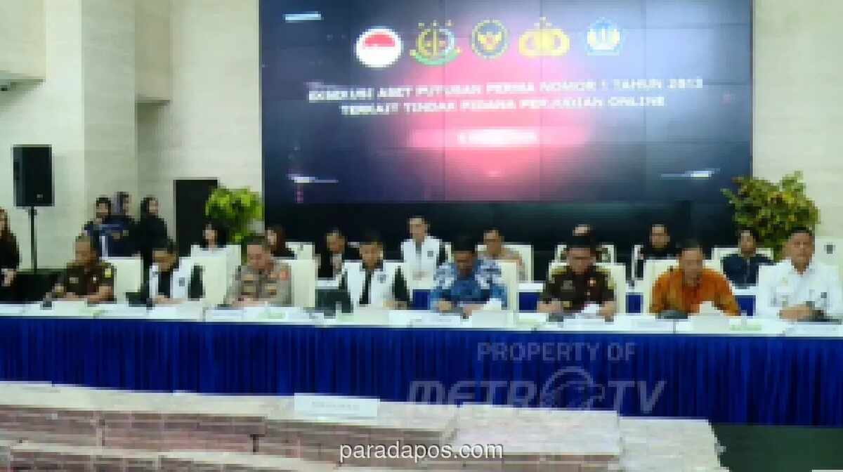 Polri Serahkan Rp58,1 Miliar Hasil Sitaan Judi Online ke Kejaksaan Agung