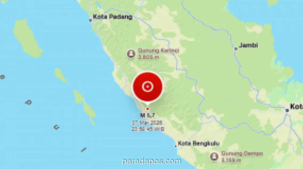 Gempa Malam Hari Guncang Lebong, Belum Ada Laporan Korban dan Kerusakan