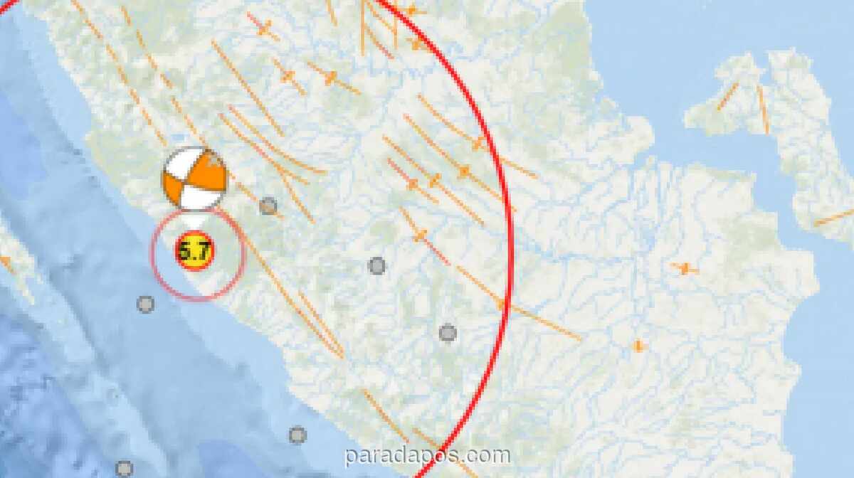 Gempa M 5,7 Guncang Lebong Bengkulu, Belum Ada Laporan Korban