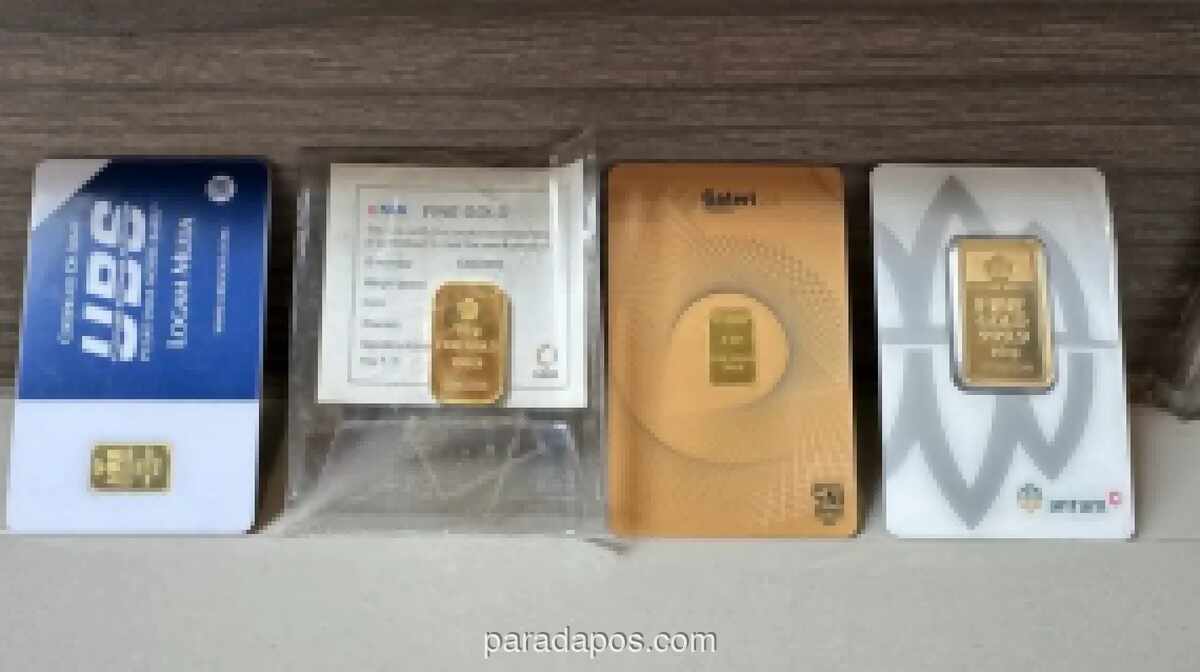 Harga Emas Batangan Pegadaian Turun pada 22 Maret 2026