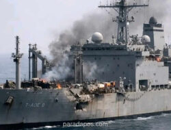 Kapal Pendukung Tempur AS Terbakar Dihantam Rudal Qadr 380, Pasukan AS Dilaporkan Terbunuh