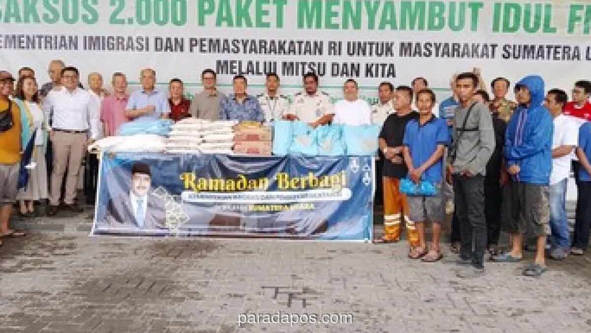 Menteri Imipas Salurkan Ribuan Paket Sembako Ramadan di Sumatera Utara