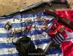 TNI Amankan Dua Pucuk Senjata dari Markas Diduga KKB di Nabire