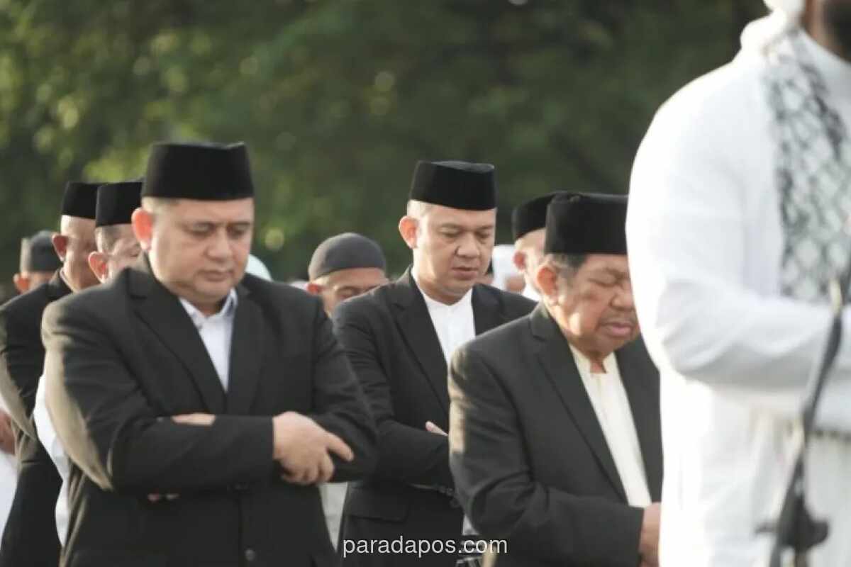 Ribuan Umat Muslim Padati Lapangan Karebosi untuk Salat Idulfitri 1447 H