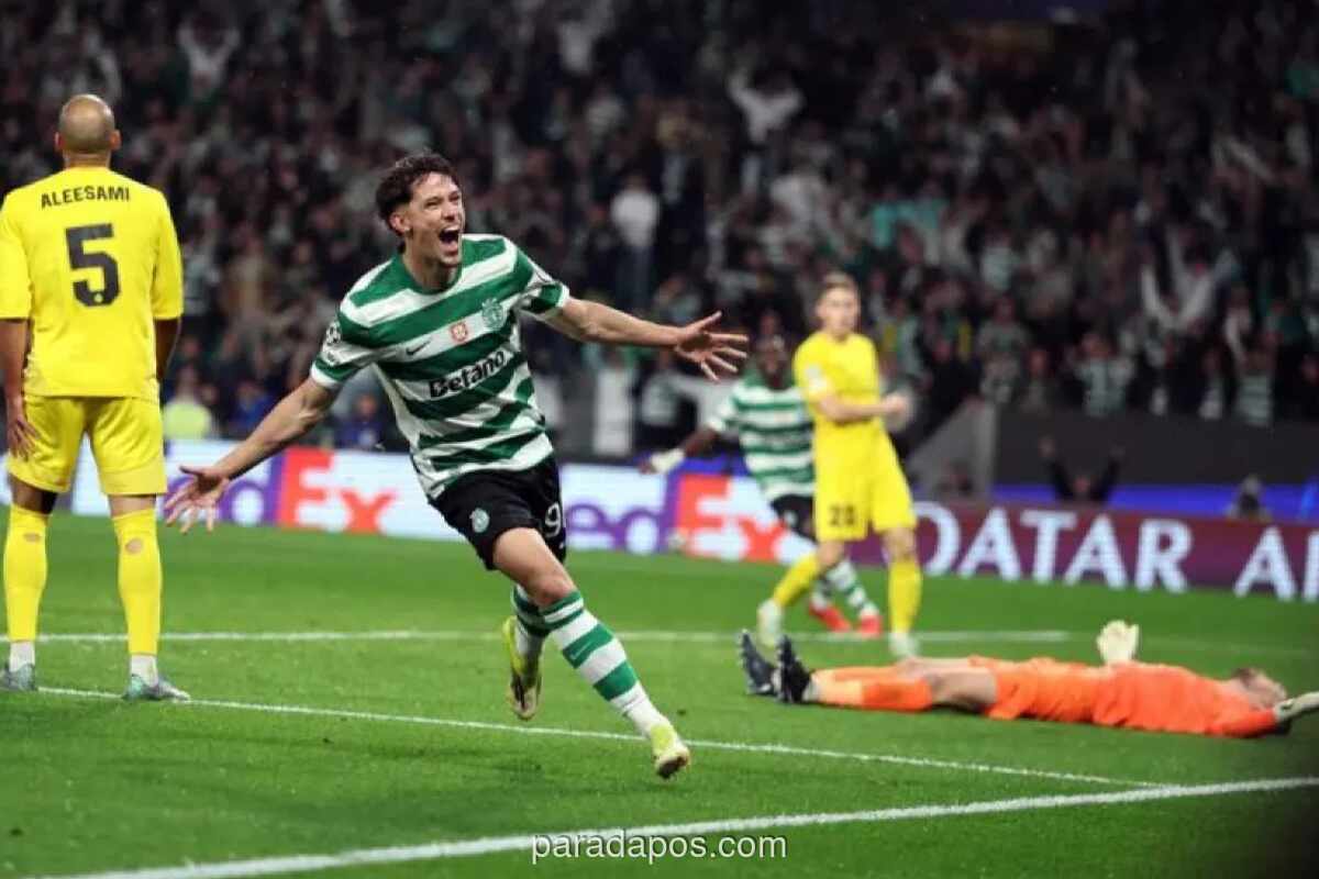 Sporting CP Selesaikan Comeback Dramatis, Lolos ke Perempat Final Liga Champions