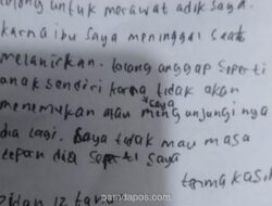 Bayi Ditinggalkan dengan Surat Pilu dari Kakak Berusia 12 Tahun di Pejaten
