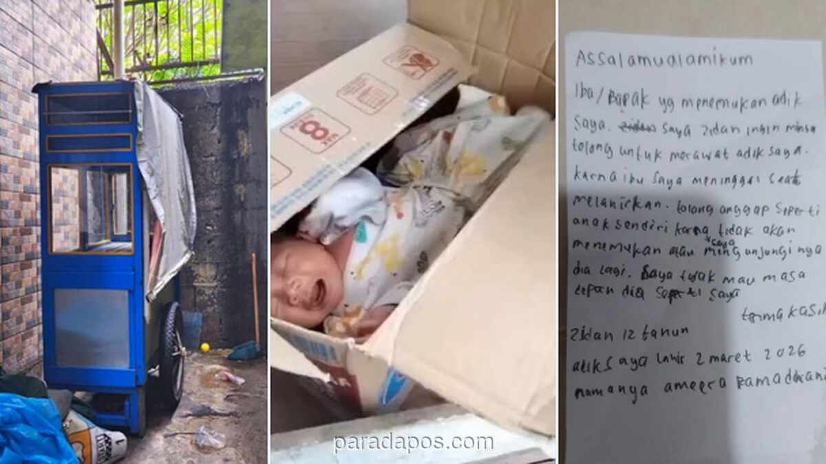 Saksi Melihat Pria Diduga Tinggalkan Bayi di Gerobak Nasi Uduk Pejaten
