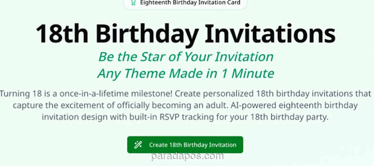 AI Permudah Pembuatan Undangan Digital untuk Ulang Tahun ke-18