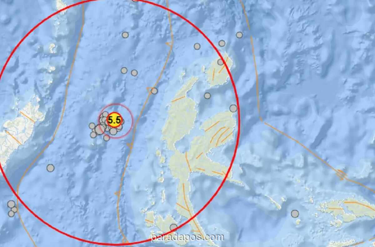 Gempa Magnitudo 5,5 Guncang Jailolo, Belum Ada Laporan Kerusakan
