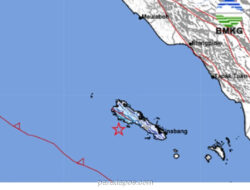 Gempa M 5,7 Guncang Perairan Simeulue, BMKG Pastikan Tak Berpotensi Tsunami