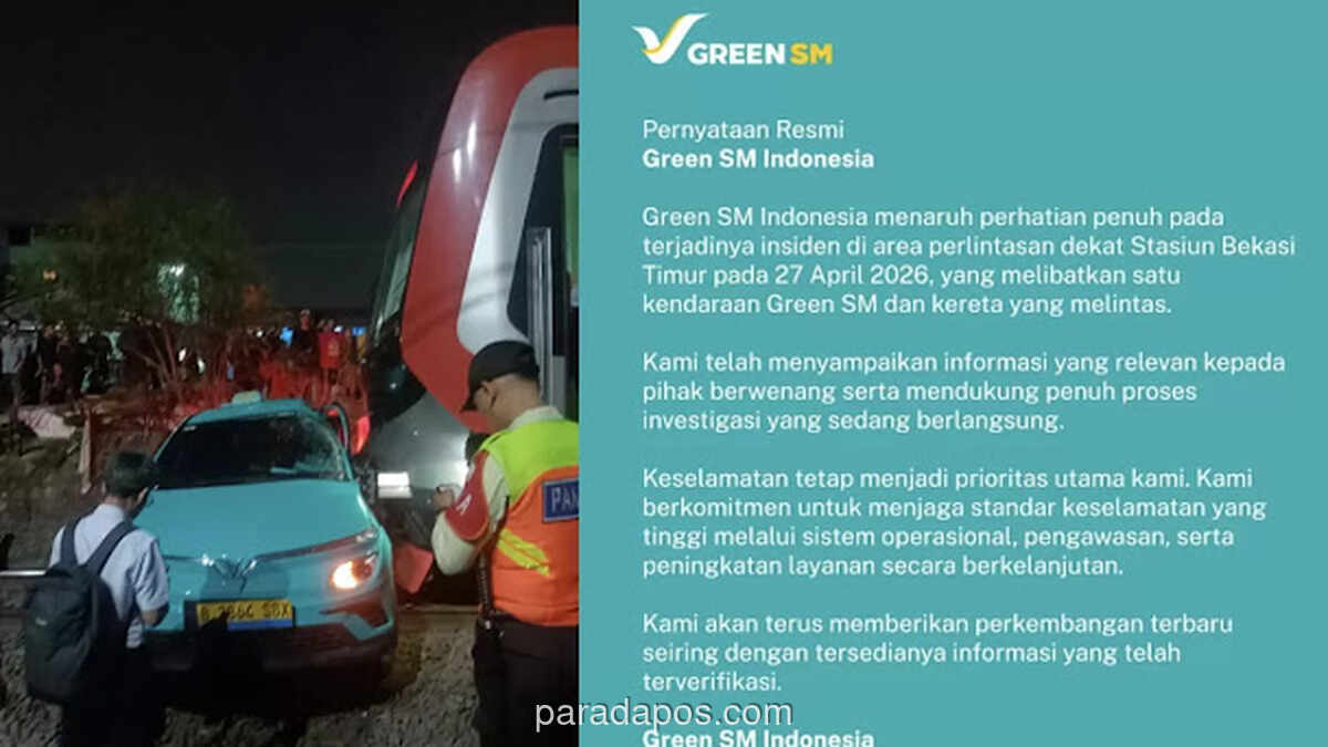 Green SM Tutup Kolom Komentar Usai Klarifikasi Tabrakan Taksi dengan Kereta di Bekasi Timur
