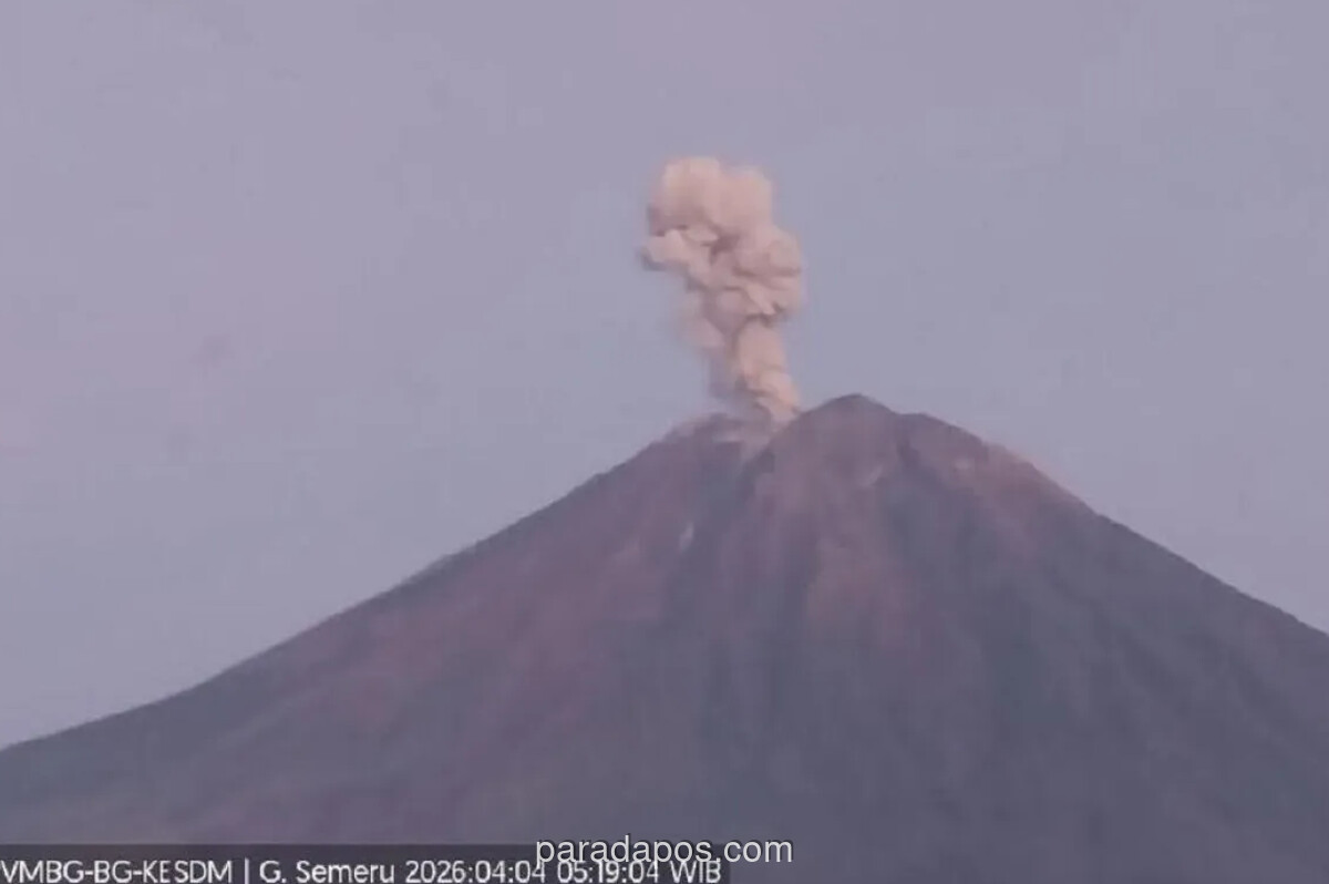 Gunung Semeru Erupsi, Kolom Abu Membumbung 1.000 Meter