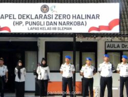 Lapas Sleman Deklarasikan Zero Halinar, Perketat Penggeledahan Barang Pegawai